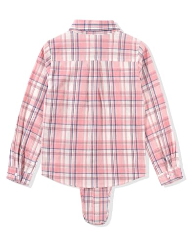 Noomelfish Girls Long Sleeve Button Down Shirt Tie Front Blouse Tops (5-14 Years)3