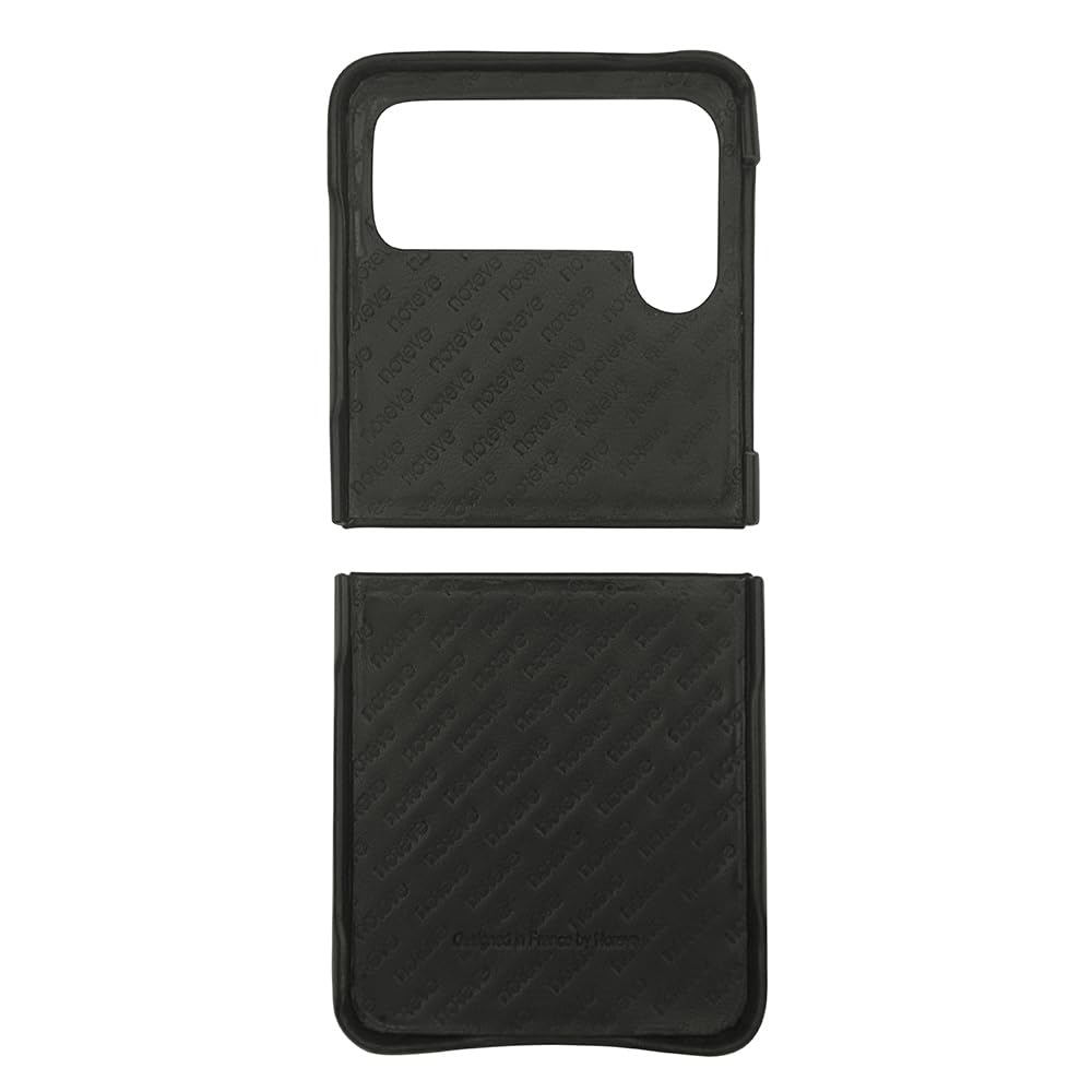 Noreve - Coque Cuir Seconde Peau pour Samsung Galaxy Z Flip4 - Finitions Haut de Gamme, Cuir Véritable - Coque Arrière Slim Élégante, Protection Anti-Choc