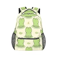 Cute Frog Backpack School Bookbag for Kids Boys Girl, Animal Gragonfly Backpacks Book Bag Travel Hiking Camping Daypack