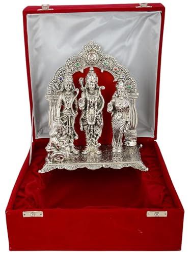 LAVANAYA SILVER® – Silver Plated Ram Darbar Idol Statue | Lord Ra...