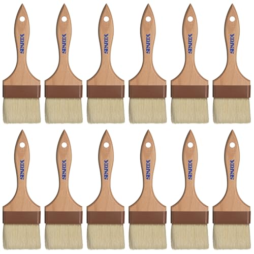Image of SPARTA Kitchen Basting Brush - 4037600 Basting Brush for Cooking Flat Boar Bristle Brush, Hardwood Handle for Kitchens, Restaurants, Catering, High Heat Food Prep, 4in, Pack of 12