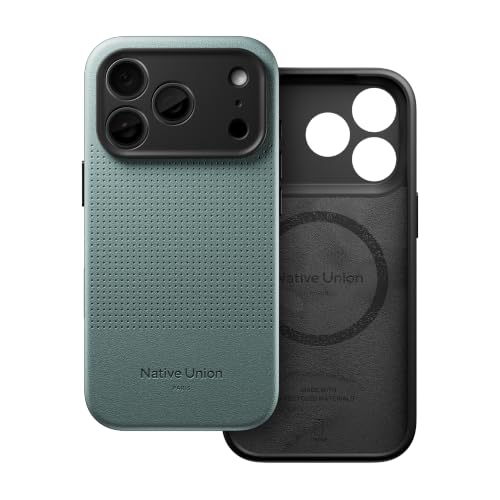 Image of Native Union Active Case - MagSafe Compatible with Built-in Magnets - 10ft / 3m Drop Protection - Rugged Yet Slim Design - Recycled Materials - Camera Control Button for iPhone 18 Pro (Slate Green)