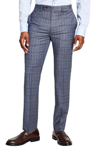 Calvin Klein Mens Wool Slim Fit Trouser Pants Gray 33/32