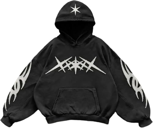 Suncadmious Uomo Donna 2000s Vintage Felpa Oversize Modello Felpa con