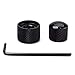 Produktbild Gitarre Knöpfe Potiknöpfe Bedienknöpfe Volume Dual mit für Fender Strat Telecaster Gibson E-Gitarre Bass (Schwarz)