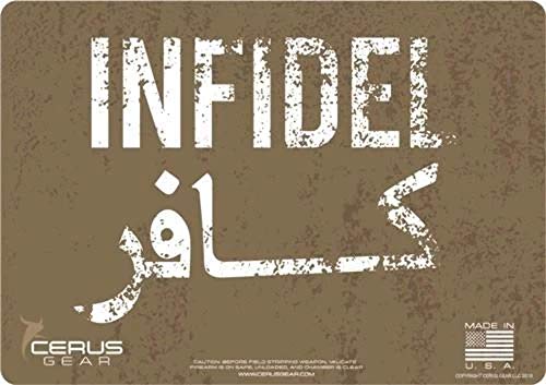 Cerus Gear Reinigungspromat mit American Infidel 3 mm Grafik, vielseitige Pistolen-Reinigungsmatte, ideal für jeden Schreibtisch oder jede Werkbank, 30,5 x 43,2 cm Cover