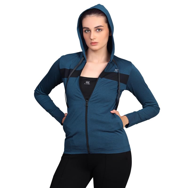 Image of Sports Women's Gym Workout Athletic Dry Fit Jacket | Full Zip Jacket with Pockets Running Jacket for women