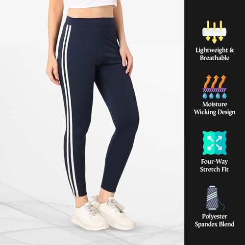 Image of TRASA Women's and Girls Skinny Fit Gym High Waist, Workout Trackpants 4 Way Stretch Yoga Pants, Available Sizes:- S,M,L,XL,2XL,3XL