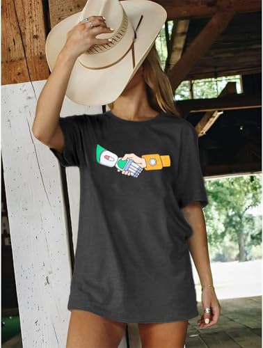 Oversized Youve Got A Friend Shirt Women Magical Shirt Funny Letter Print Tee Family Holiday Vacation Short Sleeve Tops3