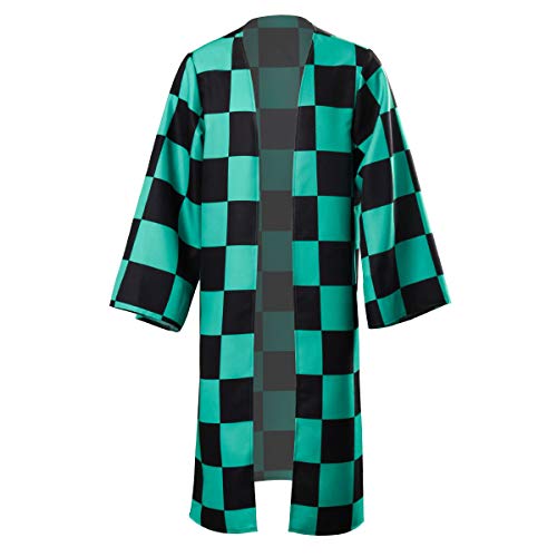 Kamado Tanjirou Cosplay Costume Anime Kimetsu no Yaiba Role Play Outfit Kimono Robe Cape Cloak