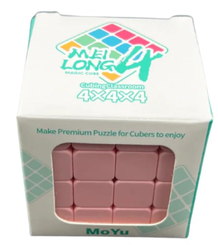 Image of MoYu Rubik Cube Puzzle Toy Game 3D Speed Cube, Stickerless Kids Puzzle Cube, Smooth Turning ABS Brain Teaser Toy for Kids and Adults (Marcaron 4X4)