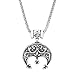 Produktbild zbzmm Halskette Antiker Silberner Nordischer Wikingerschmuck Lunula Moon Celtic Crescent Charm Halskette Slawischer Anhänger