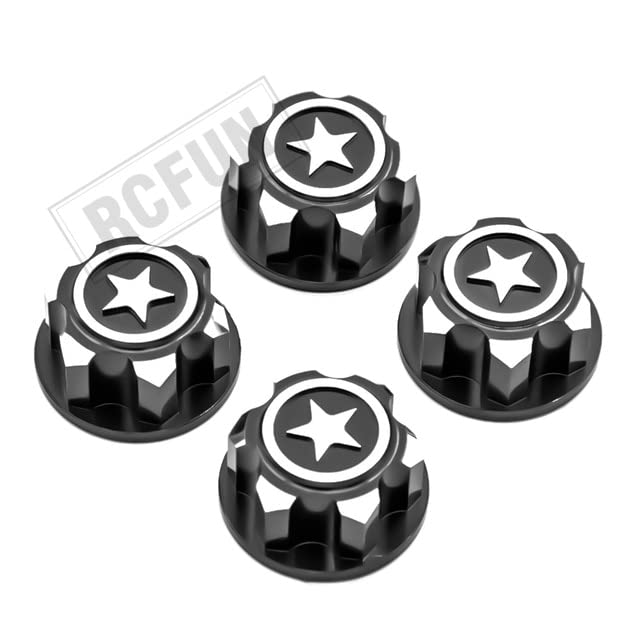 4 piezas de tuerca antideslizante distancia de rosca de 0.669 in a prueba de polvo tuerca antideslizante para 18 Buggy 0.669 in Hub Cap X-maXSummit