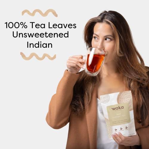 Waka Quality Instant Tea — Unsweetened Black Tea — Indian — 100% Tea Leaves — 4.5 Oz Bulk Bag #TOP4
