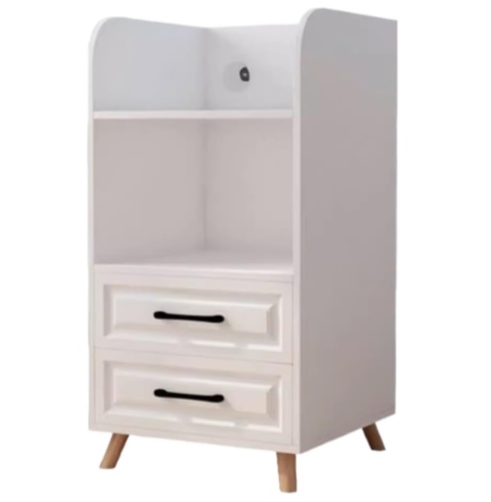 Supports Imprimantes Support D'imprimante avec 2 Tiroirs De Rangement, Stockage pour Télécopieur, Scanner, Fichiers Et Livres Bureau Scanner Fax(White)
