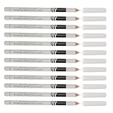 Genérico 12 piezas Lápices Delineador Ojos Blanco Impermeables Rotuladores Maquillaje Preciso Compactos y Portátiles para Uso Profesional y Diario