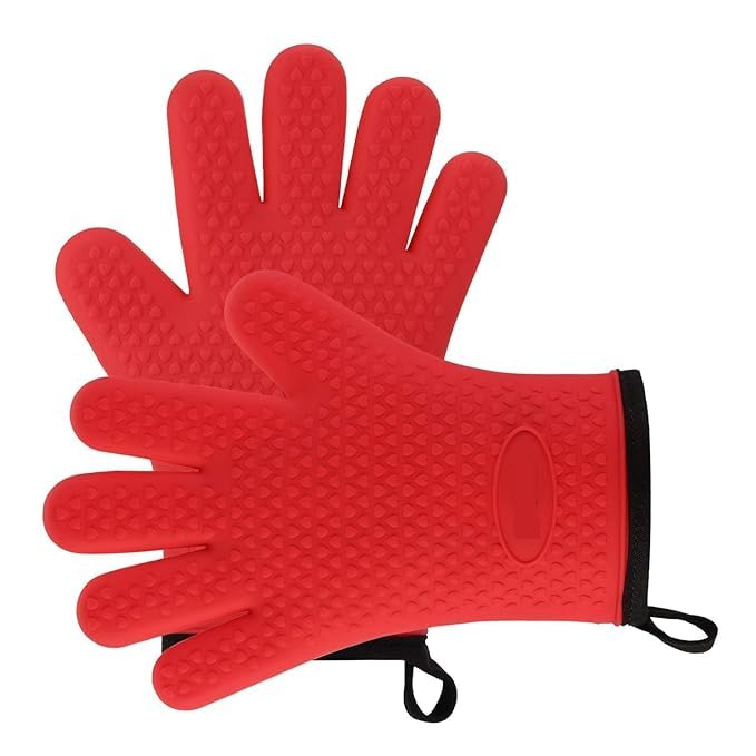 Oven Gloves Silicone Gloves Heat Resistant BBQ Gloves for Baking, Barbecue, Extra Long Oven Gloves for Extreme Safety (1 Pair) (RED MINI) Oven Gloves Silicone Gloves Heat Resistant BBQ Gloves for Baking, Barbecue, Extra Long Oven Gloves for Extreme Safety (1 Pair) (RED MINI)