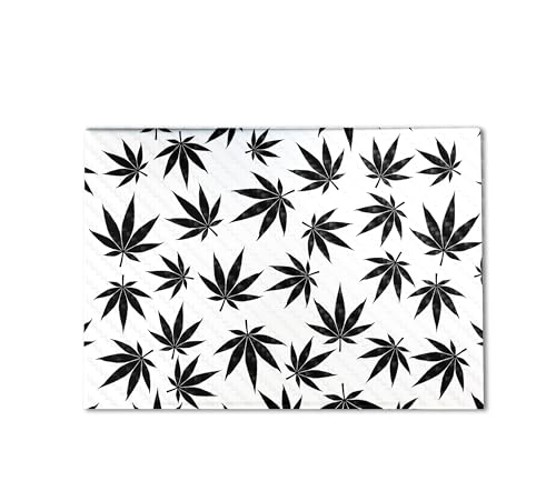 Image of Carbon Fiber Gaming Skin Compatible with HP Envy x360 16 inch (2023) - Pot Leaves Black - Premium 3M Vinyl Protective Wrap Decal Cover - Easy to Apply | Crafted in The USA by MightySkins