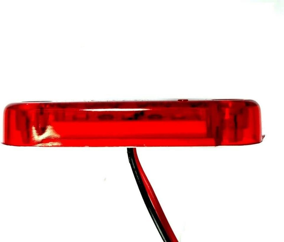 4 X Segnalatore Luce Ingombro 2 Led 12v Rosso Camion Roulotte - Foto 4