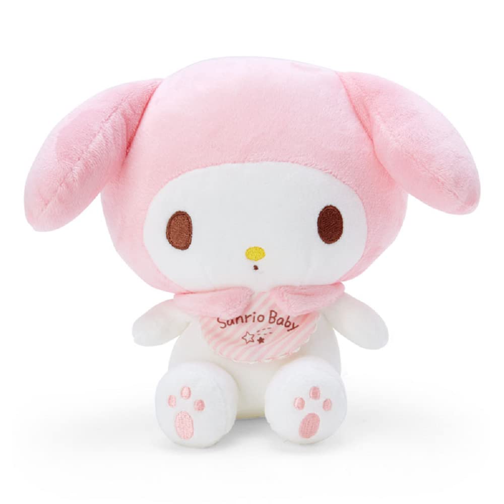 Sanrio OriginalBaby My Melody Washable Plush with Resin Bell 7.87 Inches Japan Import with Kanji Love Sticker Original Package