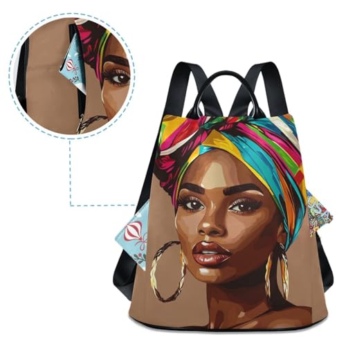 ALAZA Fashion African American Woman Backpack Purse for Women Anti Theft Fashion Back Pack Shoulder Bag4