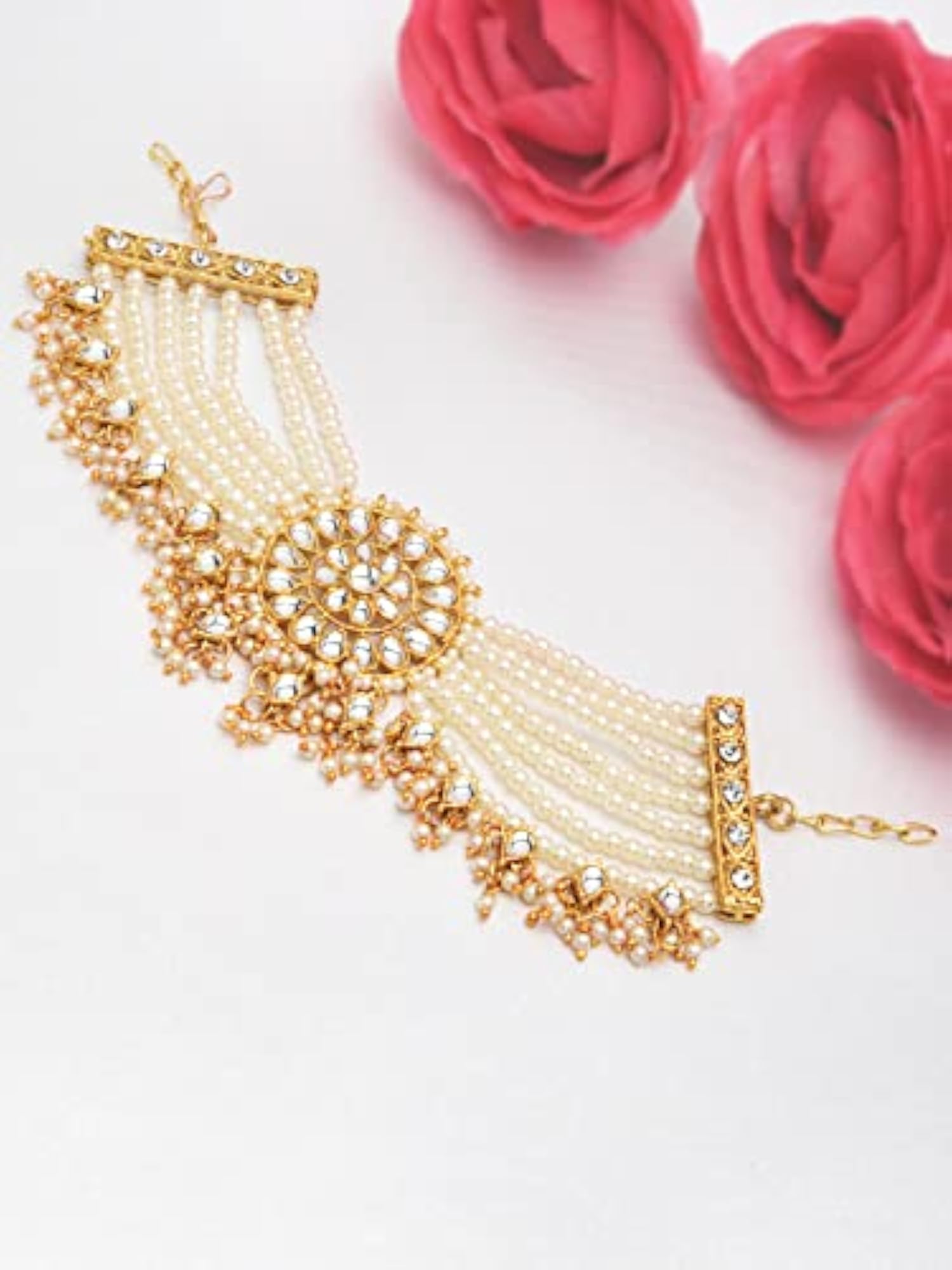Women's Tone & Kundan Bracelet - ZPFK9167