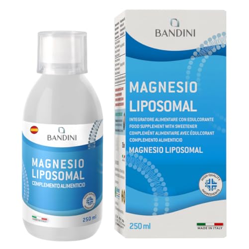 Bandini® Magnesio Liposomal 250ml | Magnésio pidolato liposomal - Alta dosificación - alta biodisponibilidad | Contra el cansancio y la fatiga | Vegano, sin OGM | Alternativa a las cápsulas y al polvo