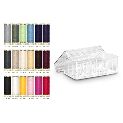 Gütermann Storage Box with Threads, Assorted, 18 Reel,799748, 18 Reel Box - Image 4