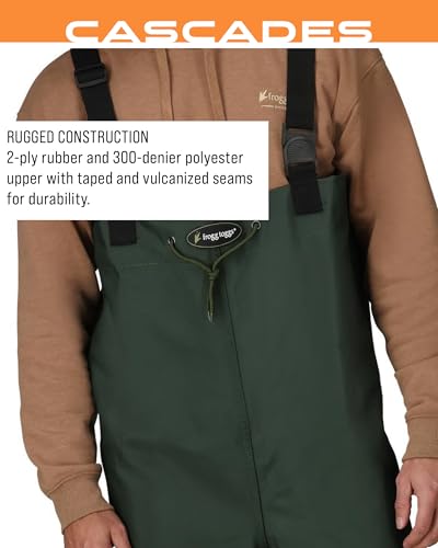 Image of FROGG TOGGS Cascades 2-ply Poly /Rubber Waterproof Fishing Bootfoot Chest Wader for Fishing