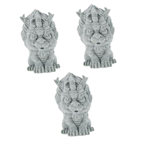 Yardwe 3 Piezas quinielas pequeña decoración Placa giratoria figuritas cajero alfiler Coasters embellecedor Auto decoración Fiesta artesanía de Piedra estatuillas de Piedra Arenisca Verde