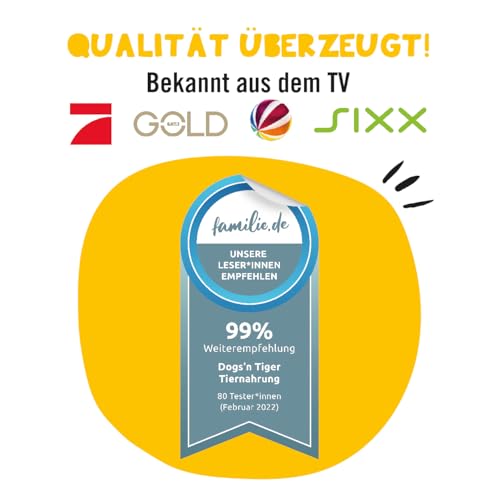 Dogs'n Tiger – Leckere Stückchen Hundeleckerlis aus 99% Fleisch + 1% Leinsamenöl – Hundesnack ohne Zucker, Getreide & künstliche Aromen (gefriergetrocknete Hähnchenbrustfilet | 4 x 80 g)