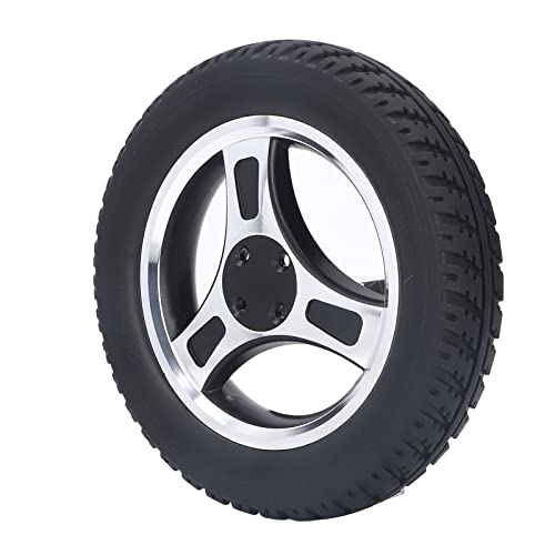 FLEXMAN Wheelchair Wheel, PU Wheel Alloy Steel Hub Explosion Proof Wheels Replacement, 4 Holes Tire for Electric Wheelchairs, Carts