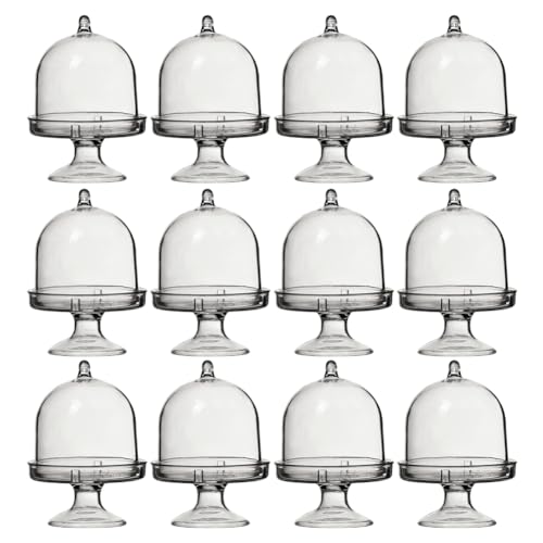 12 cajas de plástico para caramelos, cajas decorativas para caramelos, bomboneras, bomboneras, cajas para regalos, bodas, decoración de mesa, cumpleaños, fiestas, cilindros transparentes