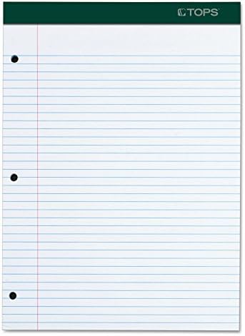 Tops Docket Ruled Pads, Narrow Rule, Canary, 6 - 100 Sheet Pads (TOP63376