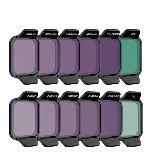 �h���[���ł��G �݊���������܂�DJI Flip Drones�Ή� 12�s�[�X �I���t�B���^�[�Z�b�g UV�APL�AND�����Y�t�B���^�[�t�� �q��ʐ^�p