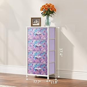 Yitahomepurpledresserwith4drawersstoragetowerunitkidsdresserforbedroomlivingroomclosetssturdysteelframewoodentopeasypullfabricbins Urban Country Home Decor Yitahome purple dresser with 4 drawers storage tower unit kids dresser for bedroom living room closets sturdy steel frame wooden top easy pull fabric bins urban country home decor