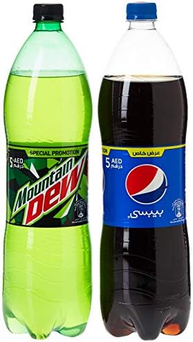 Pepsi & Mountain Dew Carbonated Soft Drinks, 2 X 1.5 Litre