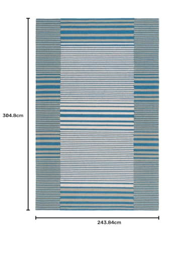 Image of Hand Tufted Wool Carpets Anti Shedding Rug Modern Carpets for Living Room Size 8x10 Feet