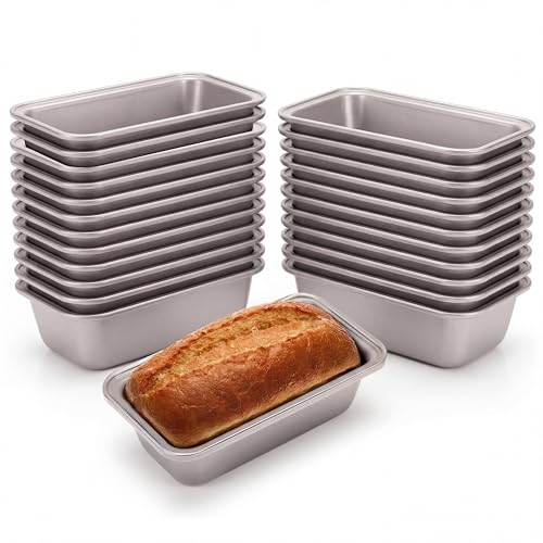 Uiifan 24 Pack Mini Loaf Pans, 6.1 x 3.3 x 2.1 in, Champagne Gold
