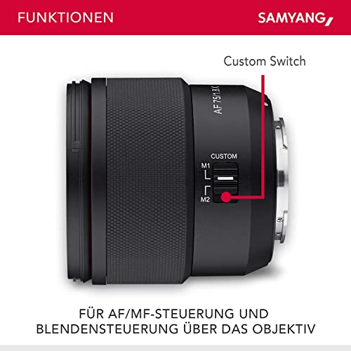 Samyang AF 75mm F1.8 für Fuji X - leichtes & kompaktes Portrait-Objektiv mit LSTM-AF, Wetterschutz & Custom Switch für hochwertige Reiseaufnahmen & Nachtbilder, für Fuji X Kameras X-T4 X-T30 X-Pro 3 – Bild 4