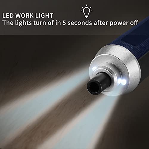 4V Cordless Electric Screwdriver With 4 Torques Small Portable Power Screwdriver Kit,2Ah Li-Ion Available For Usb Charging,With Led Work Light For The Repair Of Appliances, Furniture #TOP4