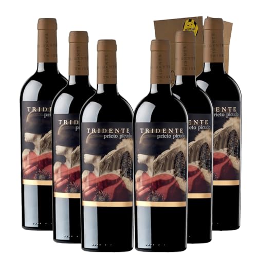 Tridente Prieto Picudo - Ideal para Maridar con Carne y Comida Mediterránea - Pack 6 Botellas 75cl