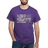 CafePress USS Cleveland Dark T Shirt Men's Traditional Fit White Casual Tshirt