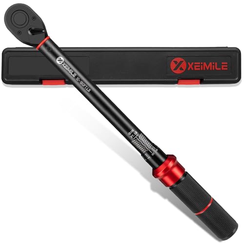 XEIMILE 1/2-Inch Drive Click Torque Wrench - 10-180 Ft-Lb/13.6-244.1Nm, Dual-Direction Adjustable 72...
