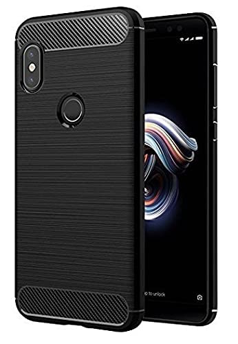 Image of Hybrid Carbon Fiber Back Case for Mi Redmi Note 5 Pro (Black)