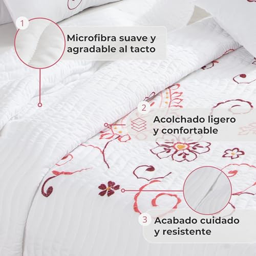Colcha boutí cama 90 moderna ligera con cojines de verano 4