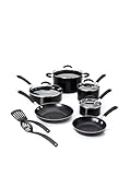Farberware 10569 Millennium Nonstick Cookware Pots and Pans Set, 12 Piece, Black