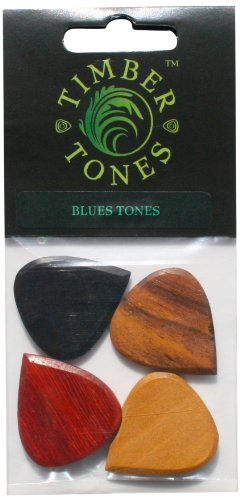 Timber Tones BLTMB4 Format Jazz III Sachet de 4 Médiators en bois - Les Beatles, Paul McCartney, John Lennon, RIngo Starr, George Harrison Timber Tones BLTMB4 Format Jazz III Sachet de 4 Médiators en bois