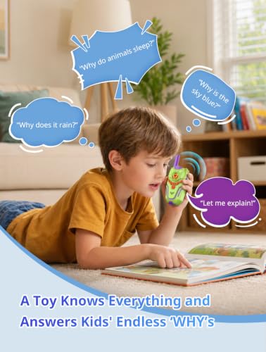 Image of Inspireyes Walkie Talkies for Kids Rechargeable, AI Toy for Kids with Parental Controls, Long Range with Flashlight, Interactive ChatGPT Toy, STEM Gift for Boys Girls Ages 3-12 Outdoor Play Camping