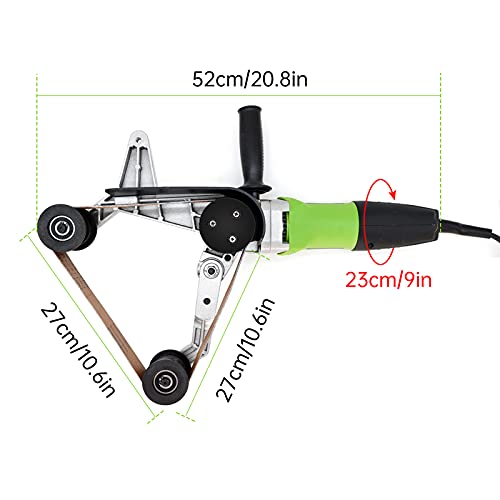 Vicses 110V 800W Pipe Tube Polisher Stainless Round Sander 360° Rotation And 6 Speeds Adjustable With Alumina Oxide Sanding Grinding And Polishing #TOP1